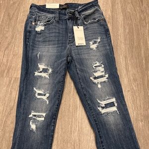 Judy Blue Distressed Capris-SOLD!!